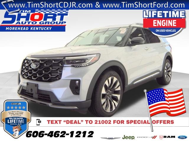 White Metallic 2025 Ford Explorer Platinum AWD SUV / Crossover All-Wheel Drive Automatic