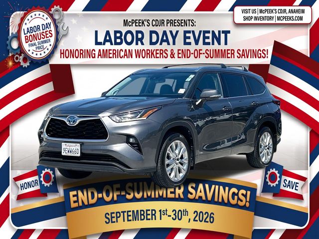 Magnetic Gray Metallic 2023 Toyota Highlander Hybrid SUV / Crossover All-Wheel Drive Continuously Variable Transmission