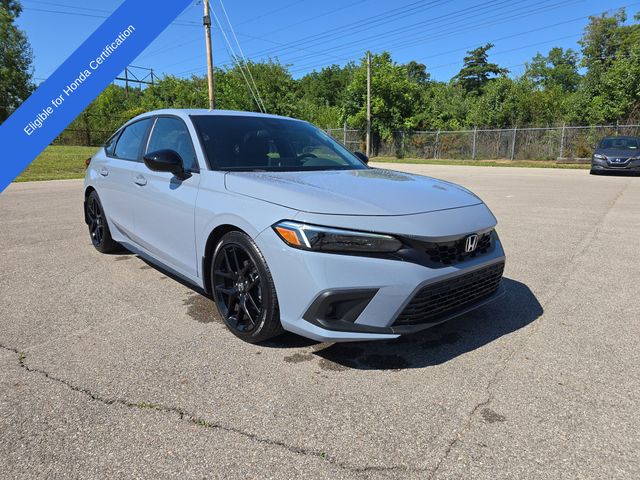 Sonic Gray Pearl 2024 Honda Civic Hatchback Hatchback Front-Wheel Drive Continuously Variable Transmission