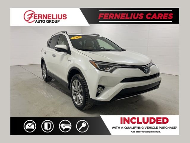 White (Blizzard Pearl) 2018 Toyota RAV4 Hybrid Limited AWD SUV / Crossover All-Wheel Drive Continuously Variable Transmission
