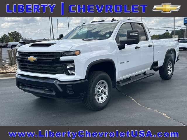 Summit White 2025 Chevrolet Silverado 3500HD Work Truck Double Cab LB 4WD Pickup Truck Four-Wheel Drive Automatic