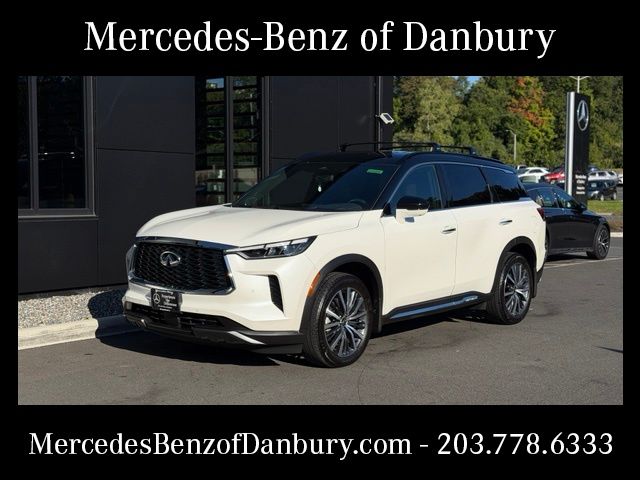 Majestic White/Blk Obsid 2025 INFINITI QX60 SUV / Crossover All-Wheel Drive 9-Speed Automatic
