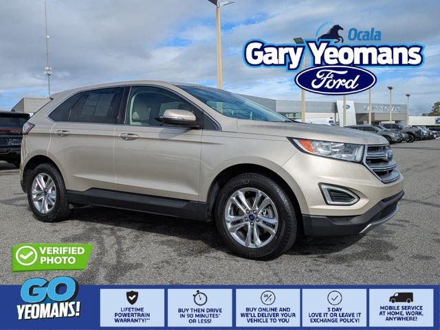 White Gold 2018 Ford Edge Titanium SUV / Crossover Front-Wheel Drive 6-Speed Automatic