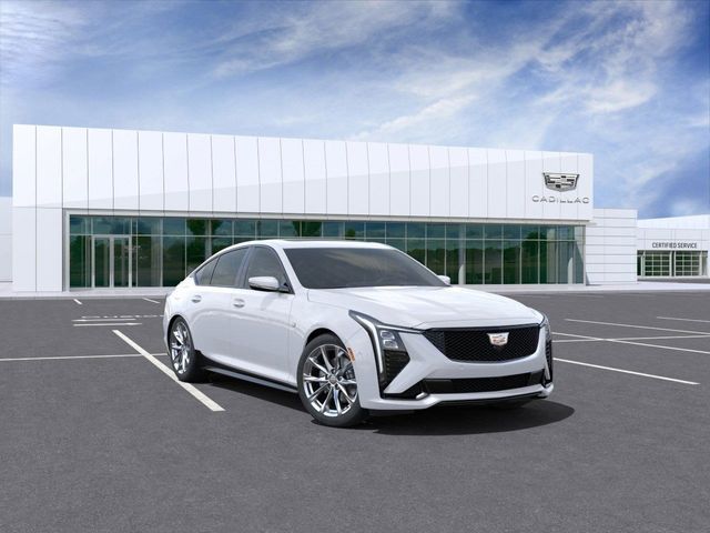 Summit White 2025 Cadillac CT5 Sport AWD Sedan All-Wheel Drive Automatic