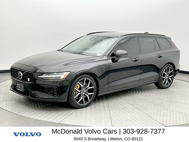 Onyx Black Metallic 2025 Volvo V60 Hybrid Plug-in Recharge T8 Polestar Engineered eAWD Wagon All-Wheel Drive Automatic
