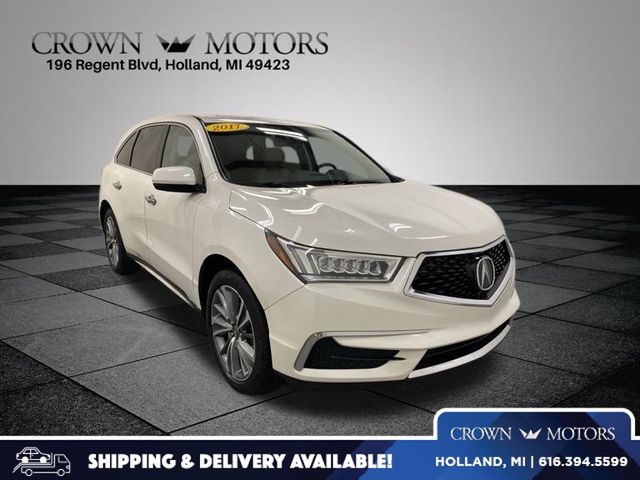 White Diamond Pearl 2017 Acura MDX SH-AWD with Technology Package SUV / Crossover All-Wheel Drive 9-Speed Automatic