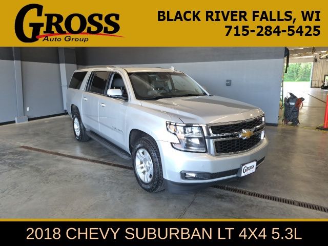 Silver Ice Metallic 2018 Chevrolet Suburban SUV / Crossover Four-Wheel Drive 6-Speed Automatic Overdrive