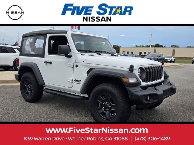 Bright White Clearcoat 2025 Jeep Wrangler SUV / Crossover Four-Wheel Drive 6-Speed Manual