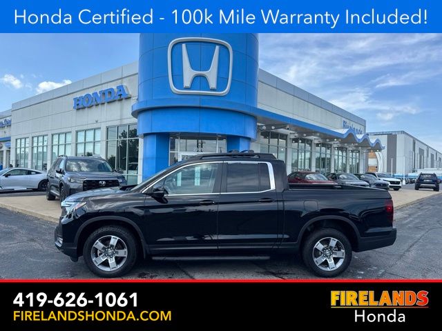 Crystal Black Pearl 2025 Honda Ridgeline Pickup Truck All-Wheel Drive 9-Speed Automatic