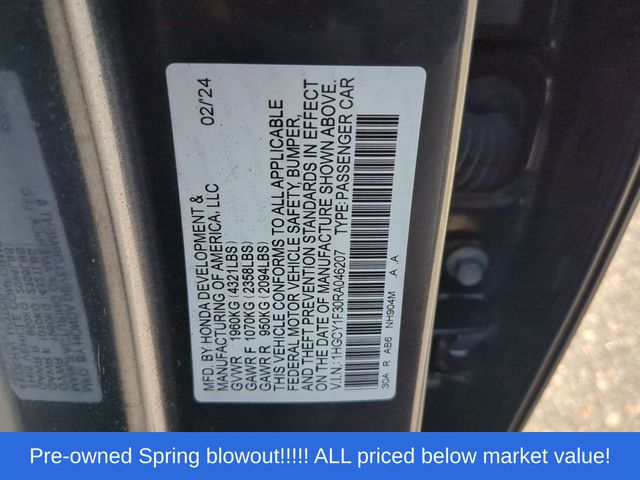 Used 2024 Gray Honda EX image 45