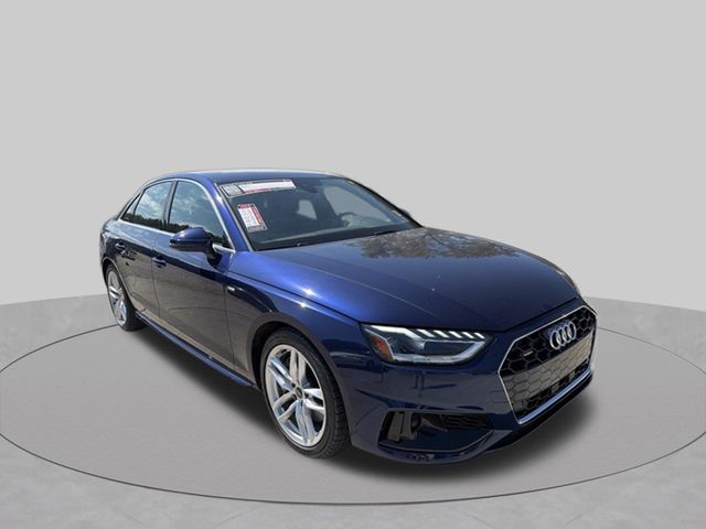 Blue 2024 Audi A4 Sedan All-Wheel Drive 7-Speed Automatic