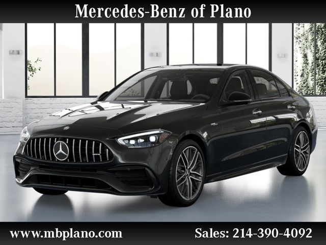 Gray (Graphite Grey Metallic) 2026 Mercedes-Benz C-Class Sedan All-Wheel Drive 9-Speed Automatic