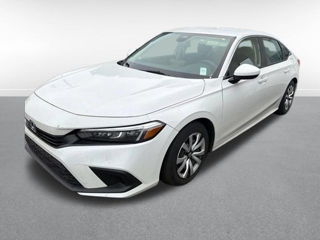 Platinum White Pearl 2023 Honda Civic Sedan Front-Wheel Drive Continuously Variable Transmission