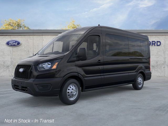 Black 2026 Ford Transit Passenger 350 XL Medium Roof LB AWD Van All-Wheel Drive