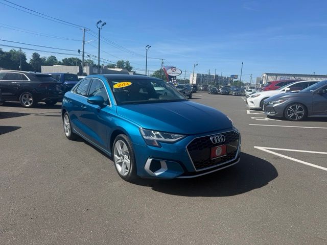 Atoll Blue Metallic 2022 Audi A3 40 TFSI Premium FWD Sedan Front-Wheel Drive 7-Speed Automatic