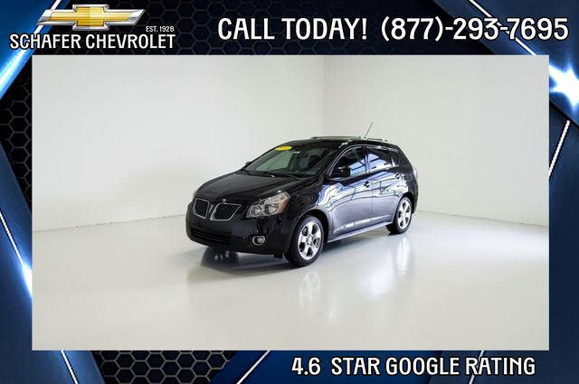 Jet Black Metallic 2009 Pontiac Vibe AWD Hatchback All-Wheel Drive 4-Speed Automatic Overdrive