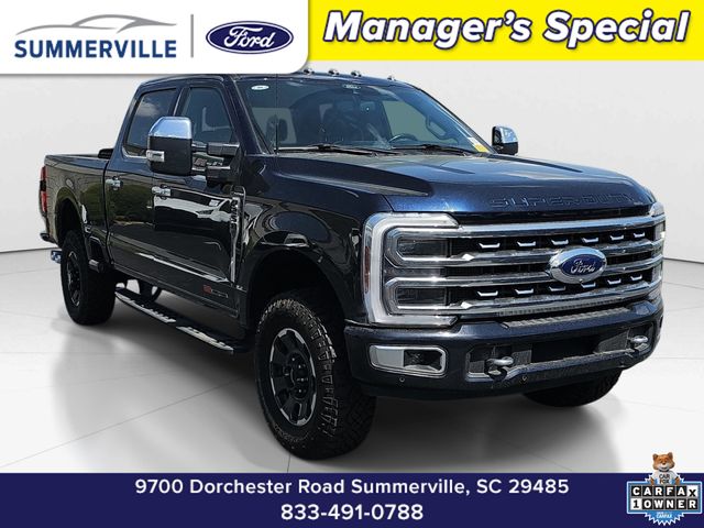 Antimatter Blue Metallic 2024 Ford F-250 Super Duty Platinum Crew Cab 4WD Pickup Truck Four-Wheel Drive Automatic