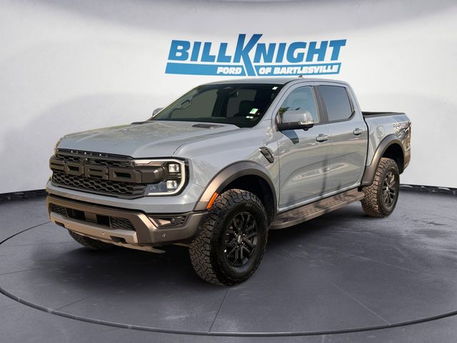 Blue (Azure Gray Metallic Tri-Coat) 2024 Ford Ranger Raptor SuperCrew 4WD Pickup Truck Four-Wheel Drive Automatic