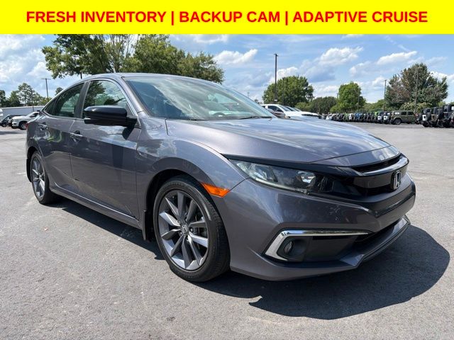 Gray (Modern Steel Metallic) 2021 Honda Civic Sedan Front-Wheel Drive Continuously Variable Transmission