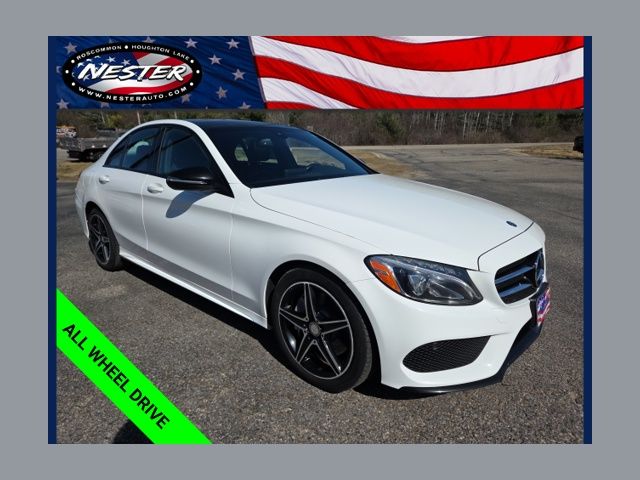 White 2017 Mercedes-Benz C-Class C 300 4MATIC Sedan All-Wheel Drive 7-Speed Automatic