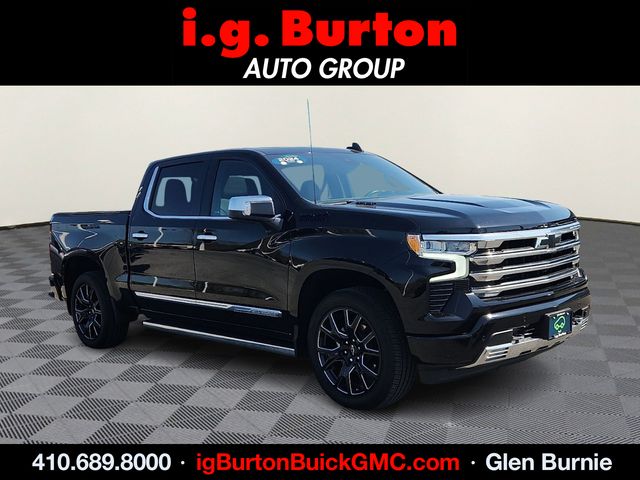 Black 2024 Chevrolet Silverado 1500 High Country Crew Cab 4WD Pickup Truck Four-Wheel Drive Automatic