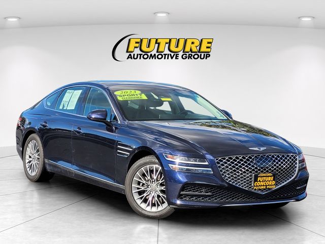 Capri Blue 2023 Genesis G80 2.5T RWD Sedan Rear-Wheel Drive 8-Speed Automatic