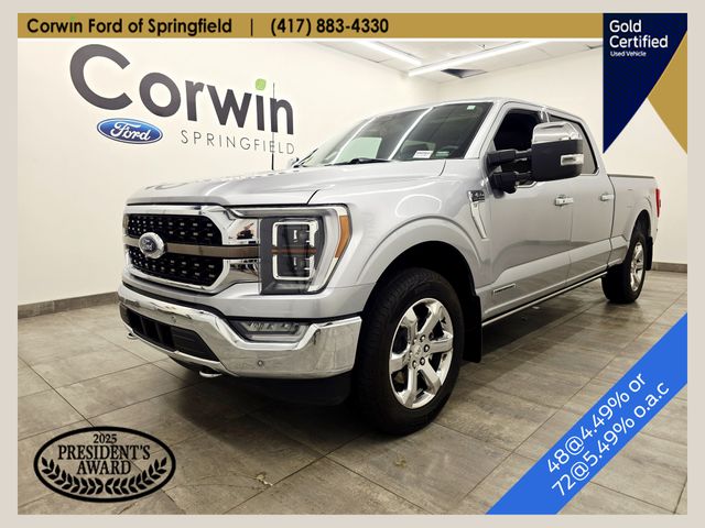 Iconic Silver Metallic 2023 Ford F-150 Pickup Truck Four-Wheel Drive Automatic