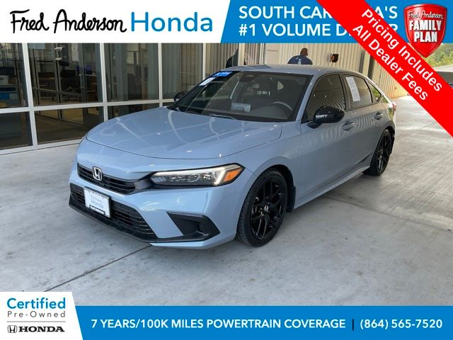 Urban Gray 2024 Honda Civic Sedan Front-Wheel Drive Continuously Variable Transmission