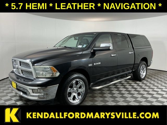 Brilliant Black Crystal 2010 Dodge RAM 1500 Pickup Truck Four-Wheel Drive 5-Speed Automatic