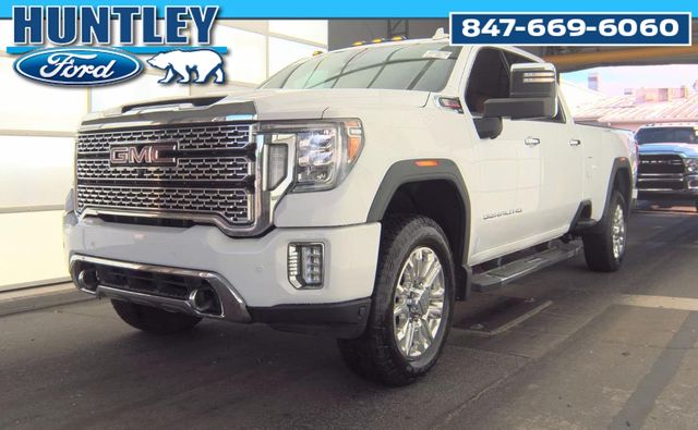 Summit White 2021 GMC Sierra 3500HD Denali Crew Cab 4WD Pickup Truck Four-Wheel Drive Automatic