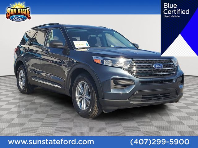 Blue Metallic 2022 Ford Explorer SUV / Crossover Rear-Wheel Drive Automatic