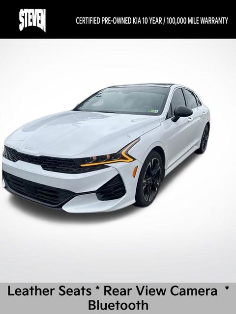 Glacial White Pearl 2024 Kia K5 Sedan Front-Wheel Drive 8-Speed Automatic