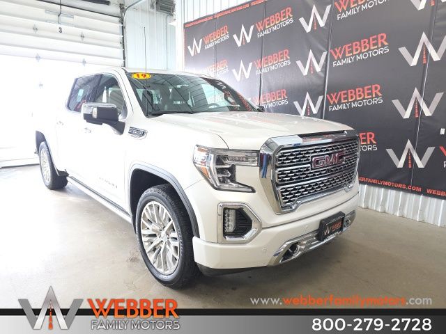 White Frost Tricoat 2019 GMC Sierra 1500 Denali Crew Cab 4WD Pickup Truck Four-Wheel Drive Automatic