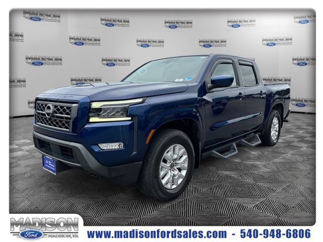 Deep Blue Pearl 2022 Nissan Frontier Pickup Truck Four-Wheel Drive 9-Speed Automatic
