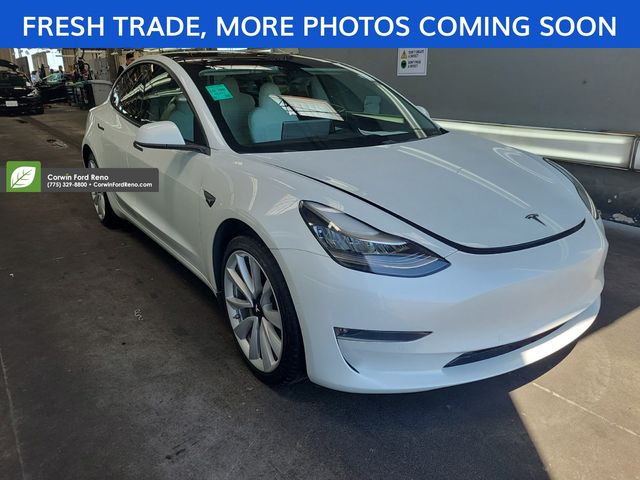 Pearl White Multi-Coat 2020 Tesla Model 3 Long Range AWD Sedan All-Wheel Drive 1-Speed Automatic