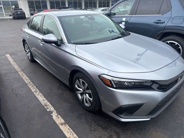 Lunar Silver Metallic 2023 Honda Civic LX FWD Sedan Front-Wheel Drive Continuously Variable Transmission