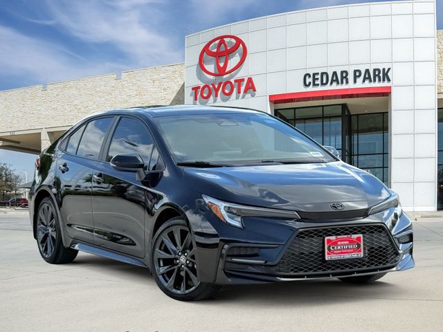 Midnight Black Metallic 2026 Toyota Corolla SE FWD Sedan Front-Wheel Drive Continuously Variable Transmission