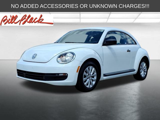 Pure White 2015 Volkswagen Beetle 1.8T Classic Hatchback Front-Wheel Drive 6-Speed Automatic