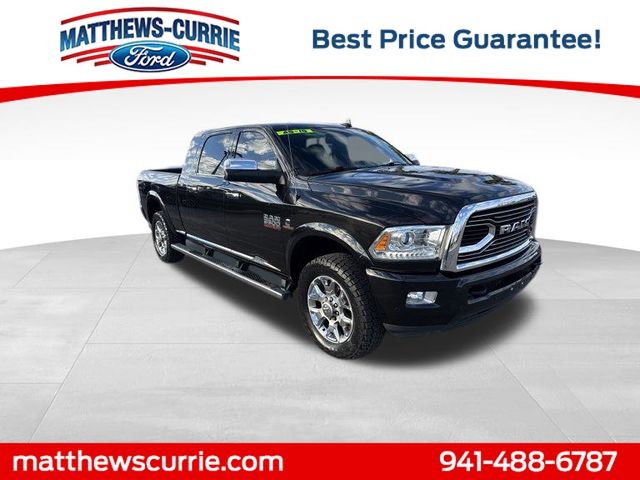 Brilliant Black Crystal Pearlcoat 2017 RAM 3500 Laramie Limited Mega Cab 4WD Pickup Truck Four-Wheel Drive 6-Speed Automatic