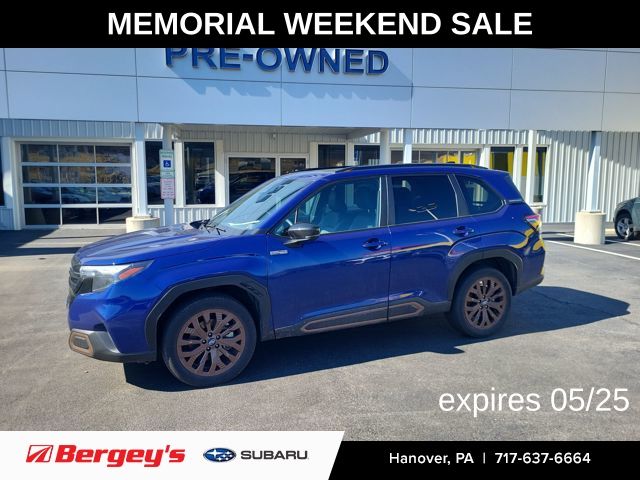 Sapphire Blue Pearl 2025 Subaru Forester Hybrid Sport AWD SUV / Crossover All-Wheel Drive Continuously Variable Transmission