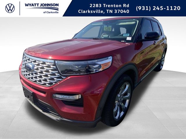 Red Metallic 2020 Ford Explorer SUV / Crossover All-Wheel Drive Automatic