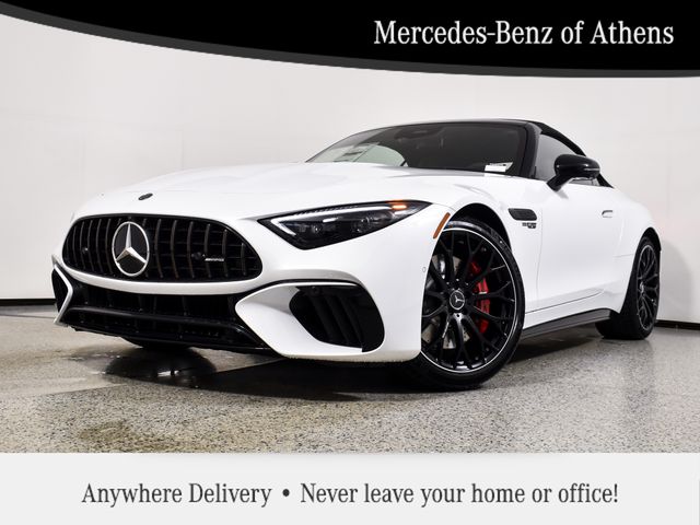 White 2026 Mercedes-Benz SL-Class AMG SL 55 4MATIC Convertible All-Wheel Drive 9-Speed Automatic