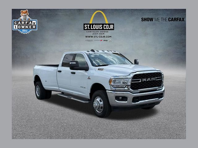 Bright White Clearcoat 2024 RAM 3500 Big Horn Crew Cab LB DRW 4WD Pickup Truck Four-Wheel Drive 6-Speed Automatic