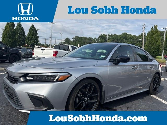 Lunar Silver Metallic 2024 Honda Civic Sedan Front-Wheel Drive Continuously Variable Transmission