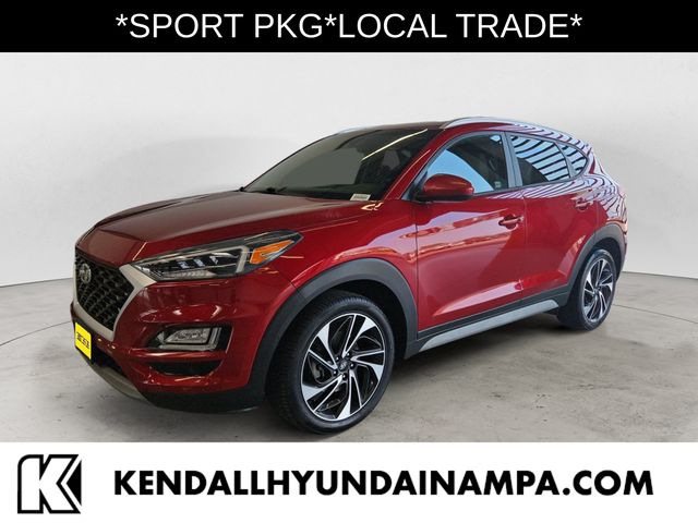 Red (Crimson) 2021 Hyundai Tucson SUV / Crossover All-Wheel Drive 6-Speed Automatic