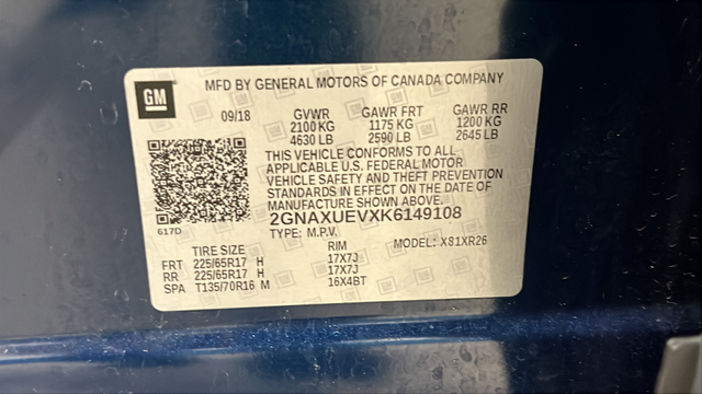 Used 2019 Pacific Blue Metallic Chevrolet LT image 26