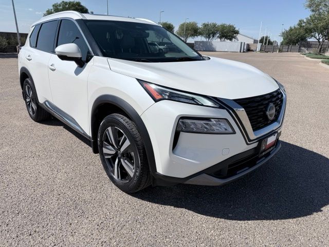 2023 Nissan Rogue SL White at Brown Honda
