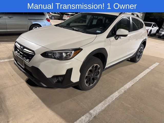 Crystal White Pearl 2023 Subaru Crosstrek Premium AWD SUV / Crossover All-Wheel Drive 6-Speed Manual