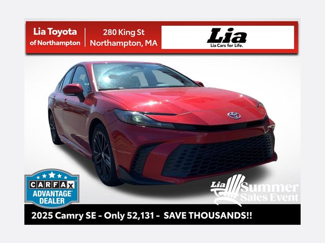 Supersonic Red 2025 Toyota Camry SE FWD Sedan Front-Wheel Drive Continuously Variable Transmission
