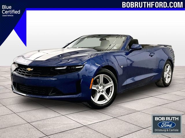 Riverside Blue Metallic 2020 Chevrolet Camaro Convertible Rear-Wheel Drive 6-Speed Manual
